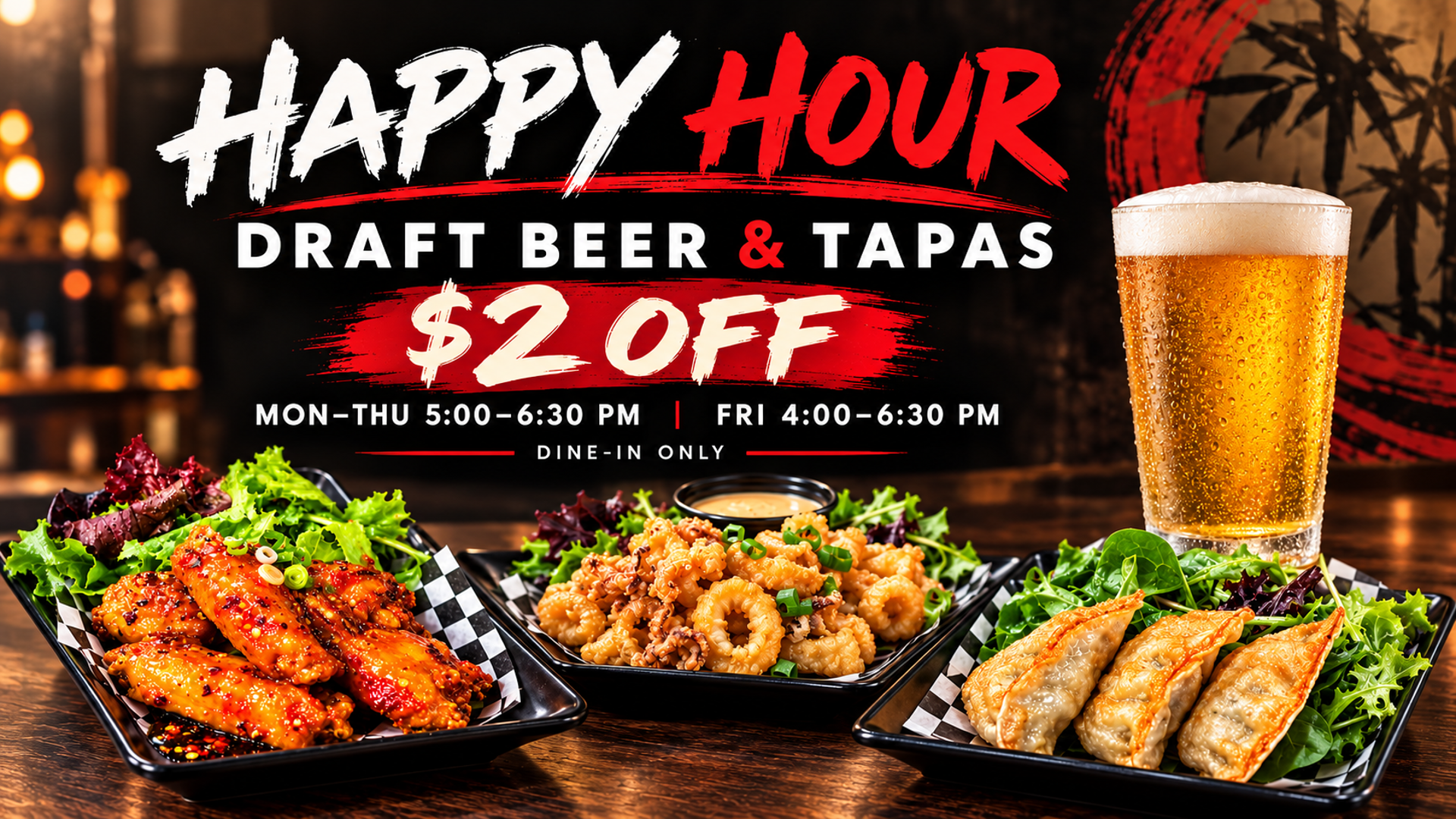 Ramen, tapas, and taps