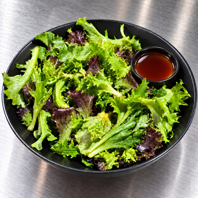 Green Salad with Ponzu Dressing.