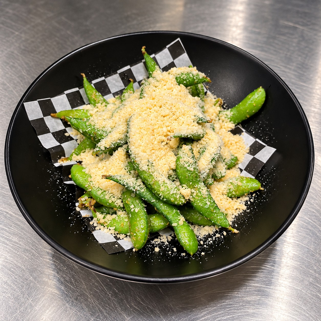Garlic Parmesan Edamame.