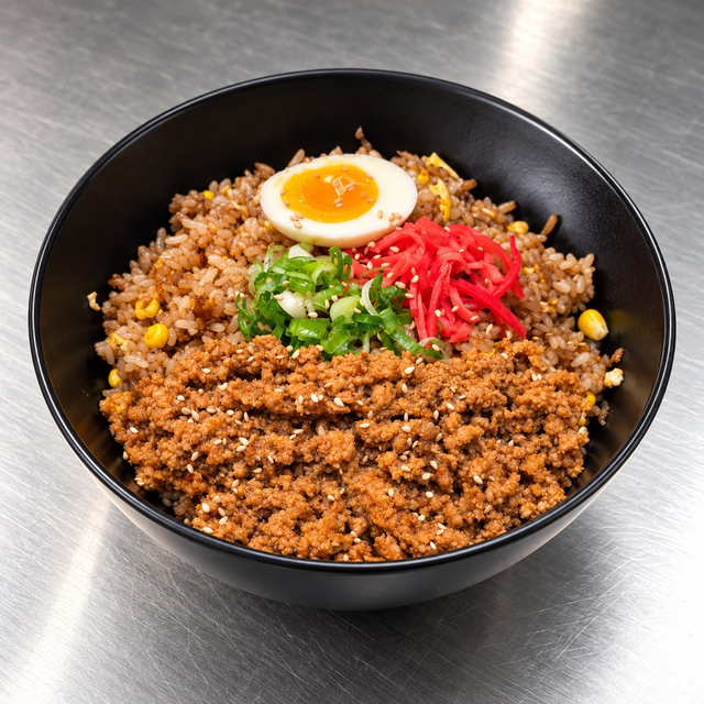 Spicy Pork Yaki Rice Bowl.